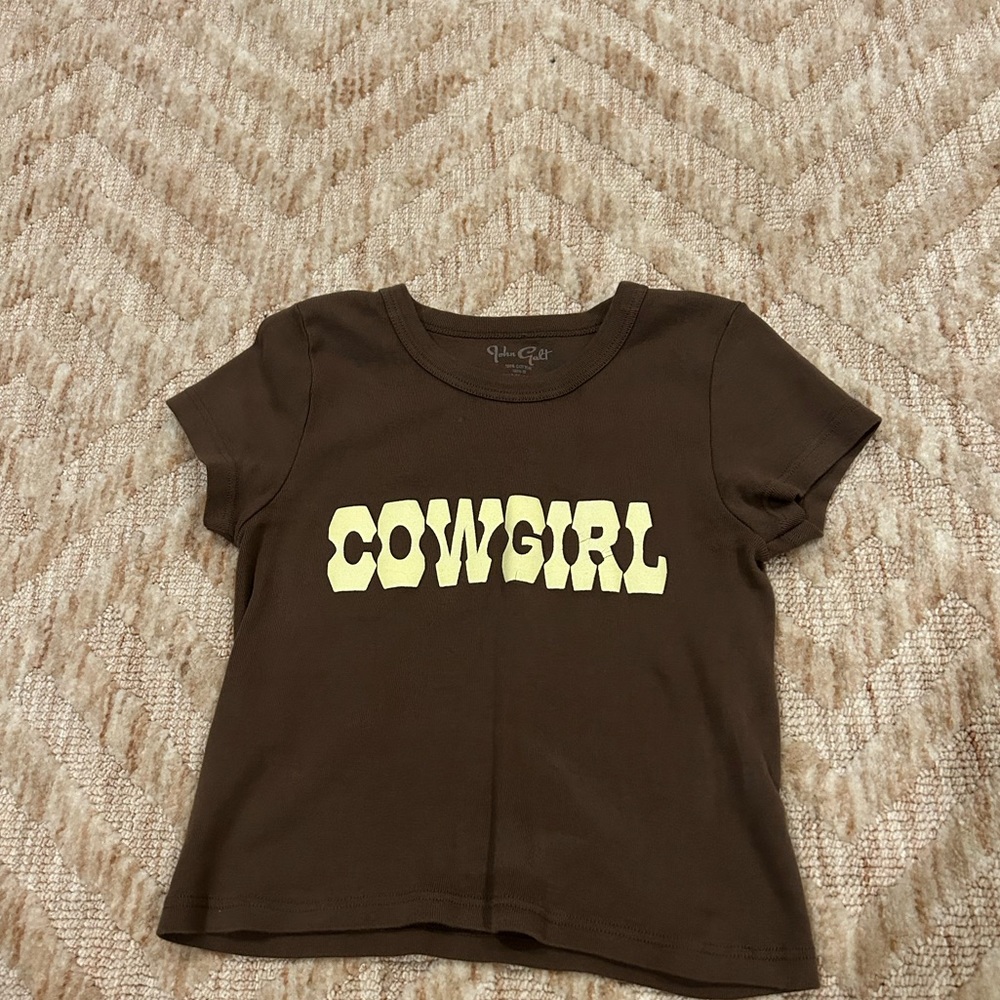 cowgirl brandy melville baby tee